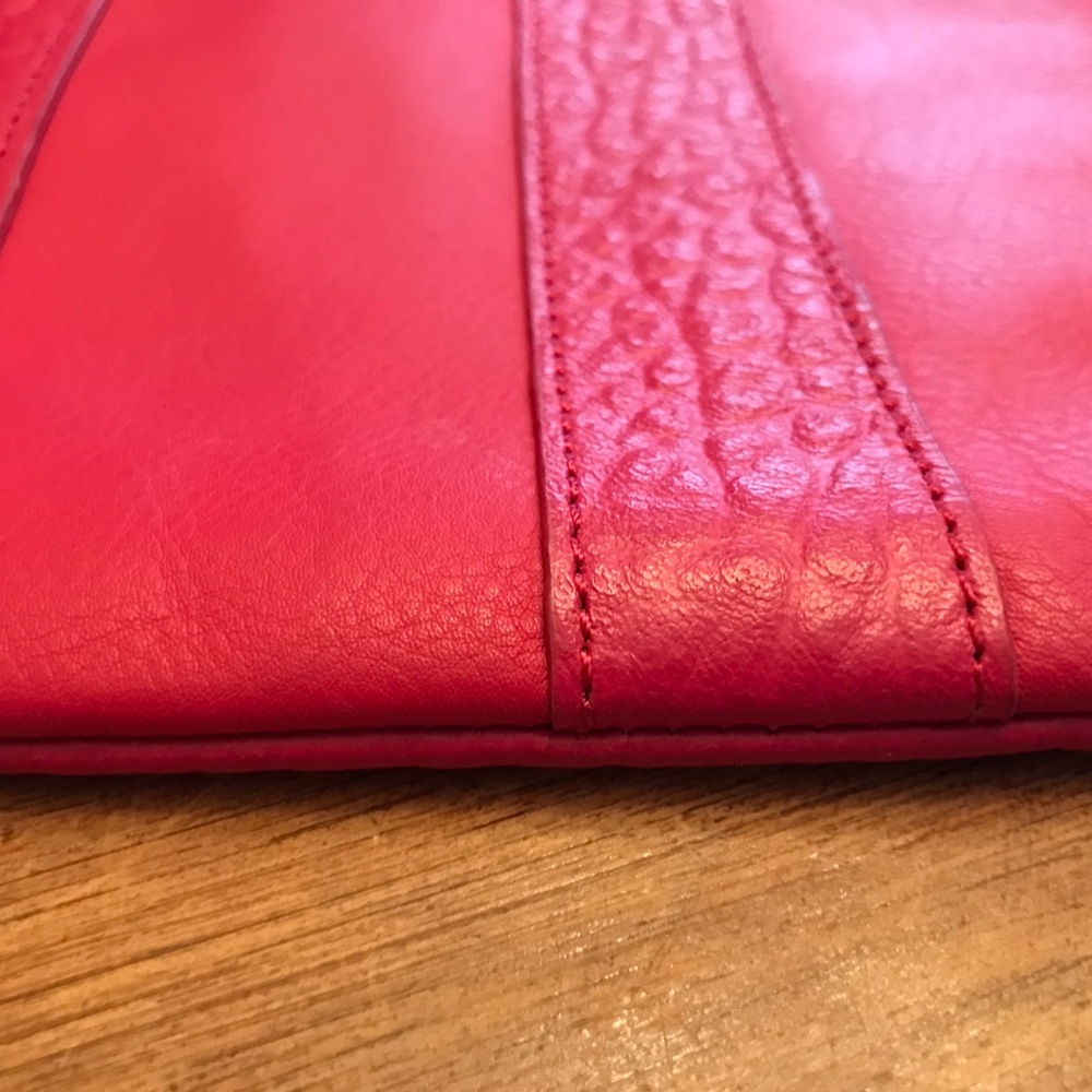 SOLD - Cole Haan, Rasberry Pink, Leather Clutch - Picture 9 of 9